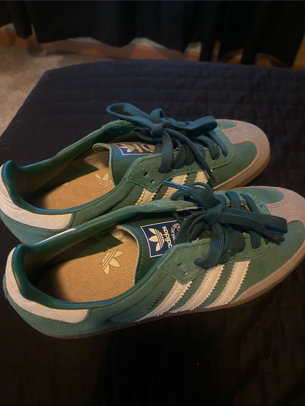 adidas Samba Sneakers in Teal and White